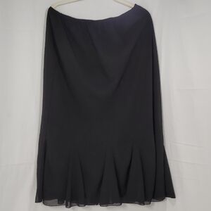 dressbarn Elegant Black A-Line Skirt